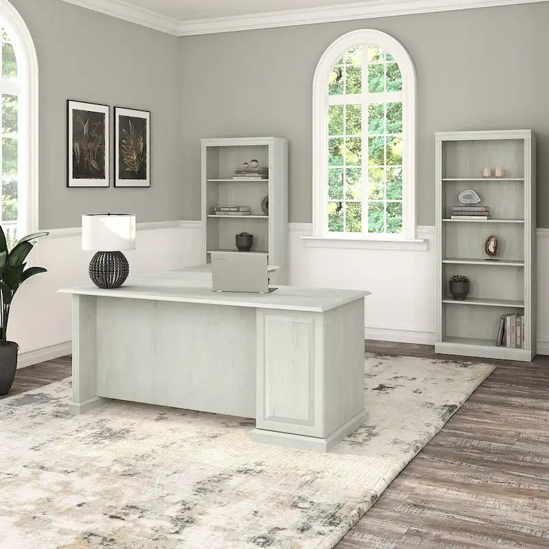 Ensemble bureau d'angle et bibliothèque Saratoga