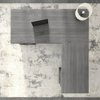 Ensemble bureau d'angle et bibliothèque Saratoga