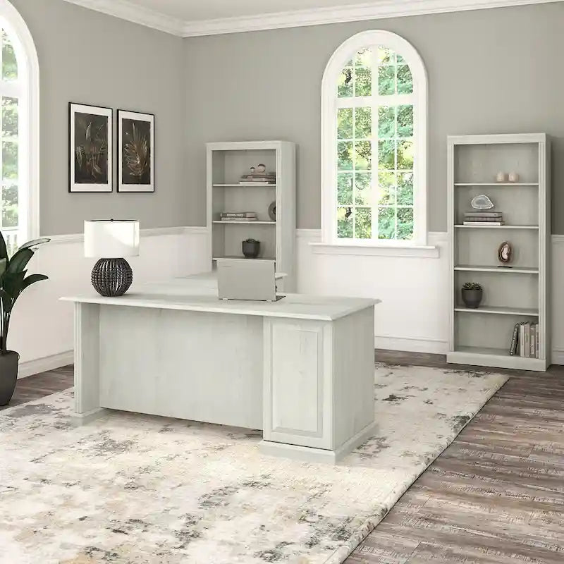 Ensemble bureau d'angle et bibliothèque Saratoga