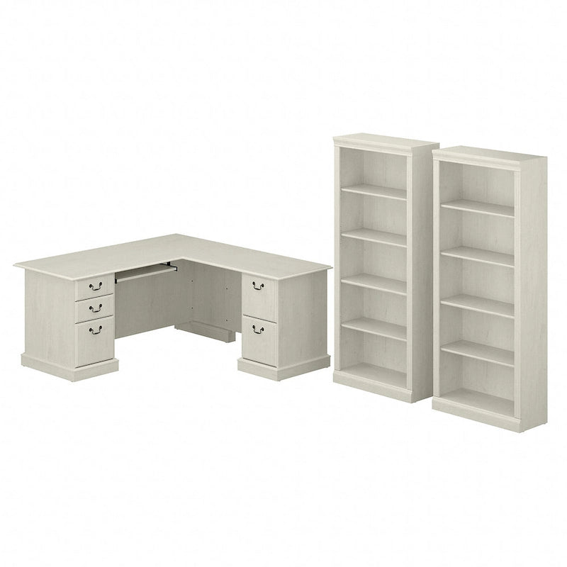 Ensemble bureau d'angle et bibliothèque Saratoga