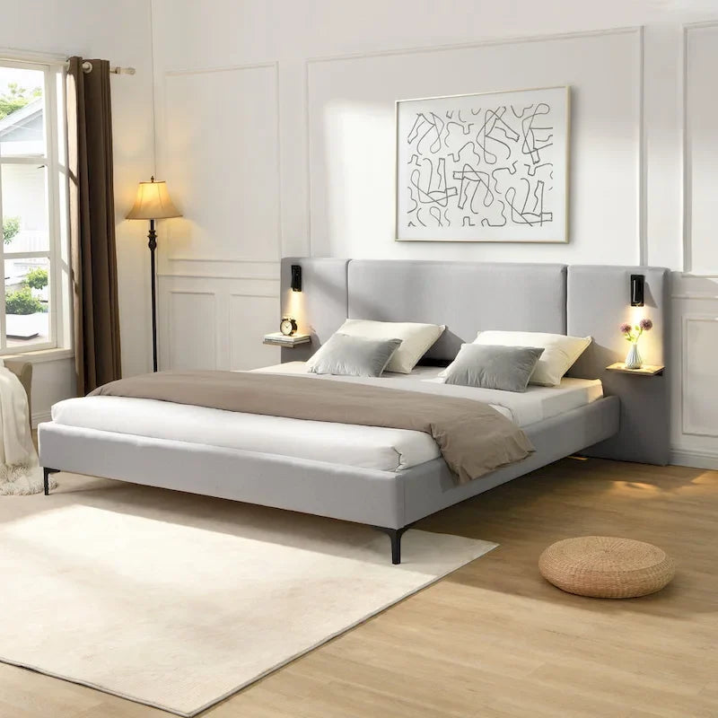 Christopher Knight Home - Lit rembourré en bouclette Elise King