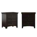 Table de chevet modulaire en bois à 3 tiroirs avec station de charge