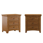 Table de chevet modulaire en bois à 3 tiroirs avec station de charge