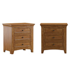 Table de chevet modulaire en bois à 3 tiroirs avec station de charge