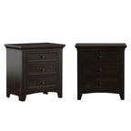 Table de chevet modulaire en bois à 3 tiroirs avec station de charge