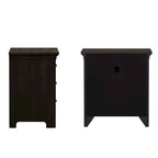 Table de chevet modulaire en bois à 3 tiroirs avec station de charge