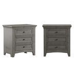 Table de chevet modulaire en bois à 3 tiroirs avec station de charge