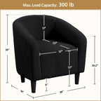 Fauteuil club capitonné avec accoudoirs