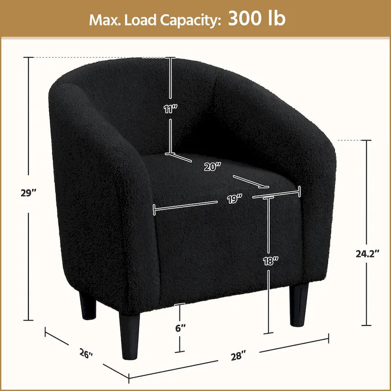 Fauteuil club capitonné avec accoudoirs