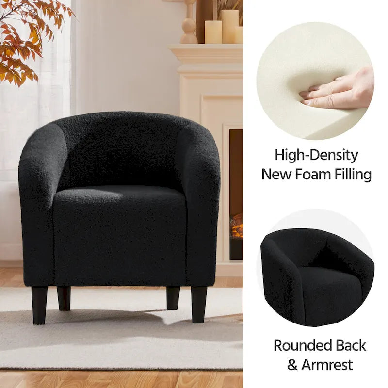 Fauteuil club capitonné avec accoudoirs