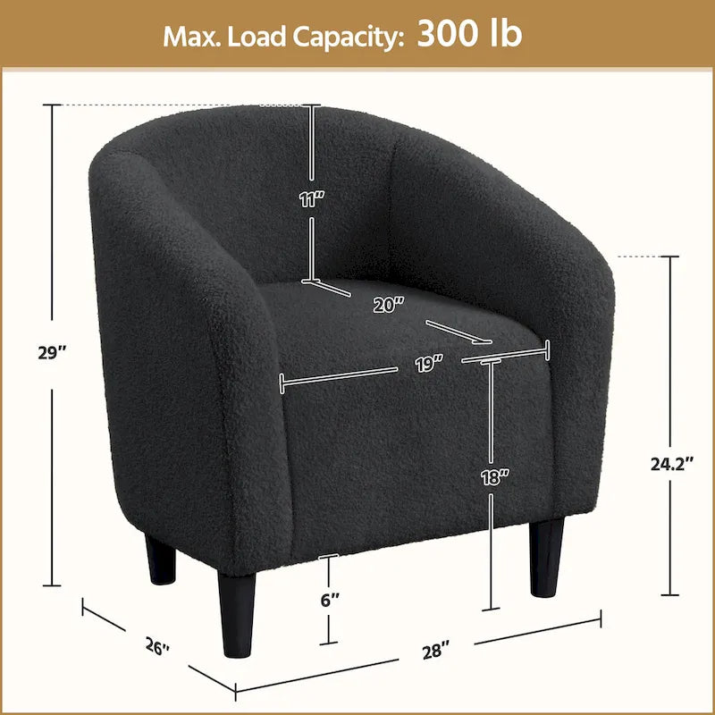 Fauteuil club capitonné avec accoudoirs