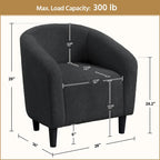 Fauteuil club capitonné avec accoudoirs