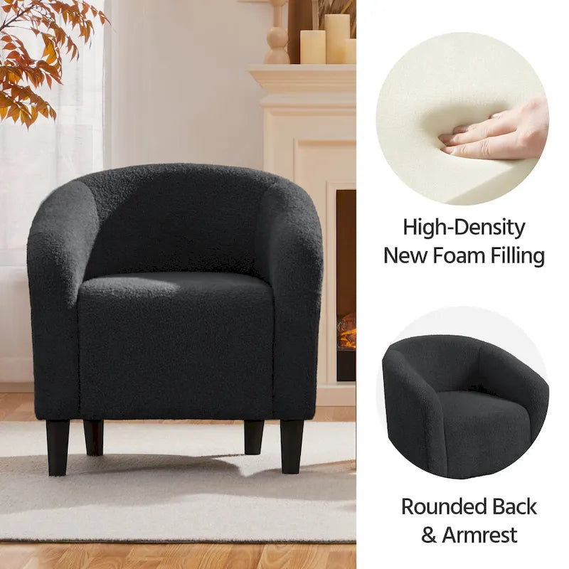 Fauteuil club capitonné avec accoudoirs