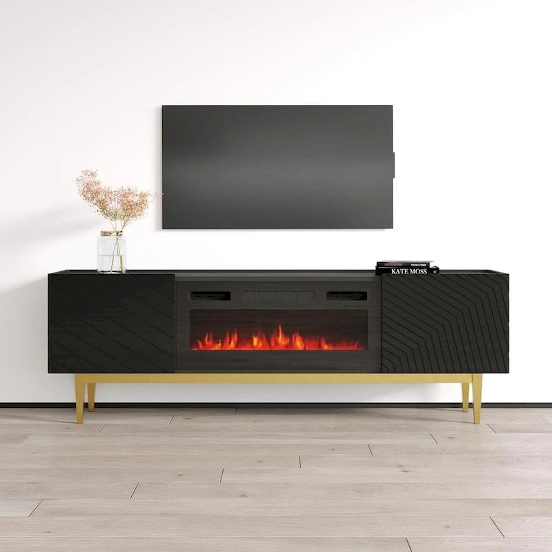 Meuble TV avec cheminée BL-EF