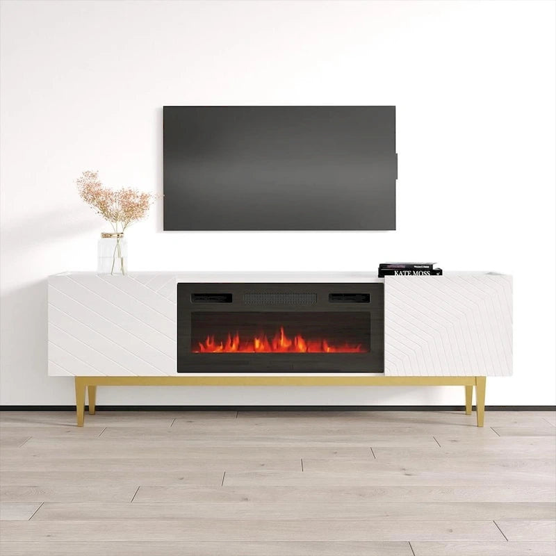 Meuble TV avec cheminée BL-EF