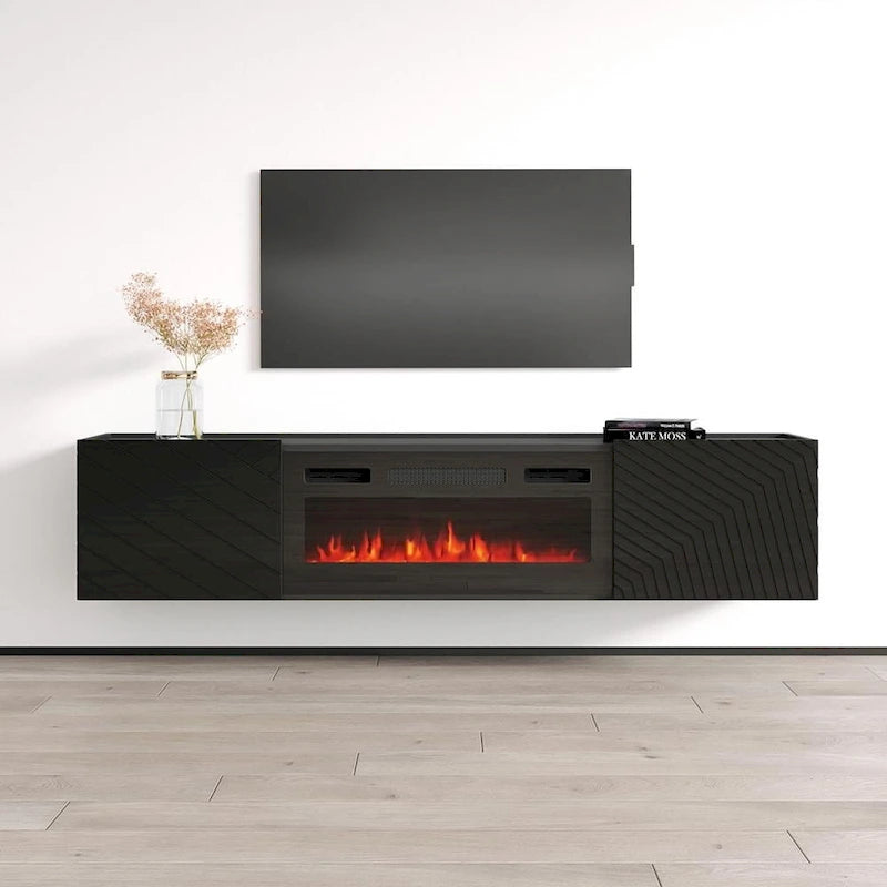Meuble TV avec cheminée BL-EF