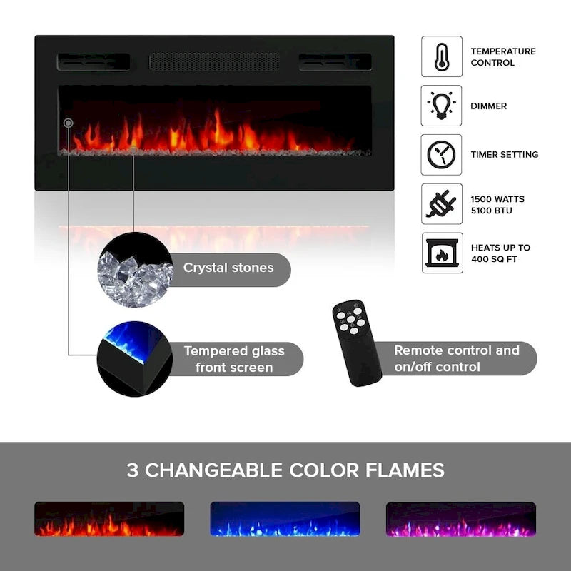 Meuble TV avec cheminée BL-EF