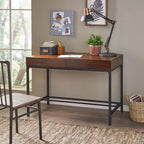 Ebany Industrial Acacia Wood Storage Desk by Christopher Knight Home