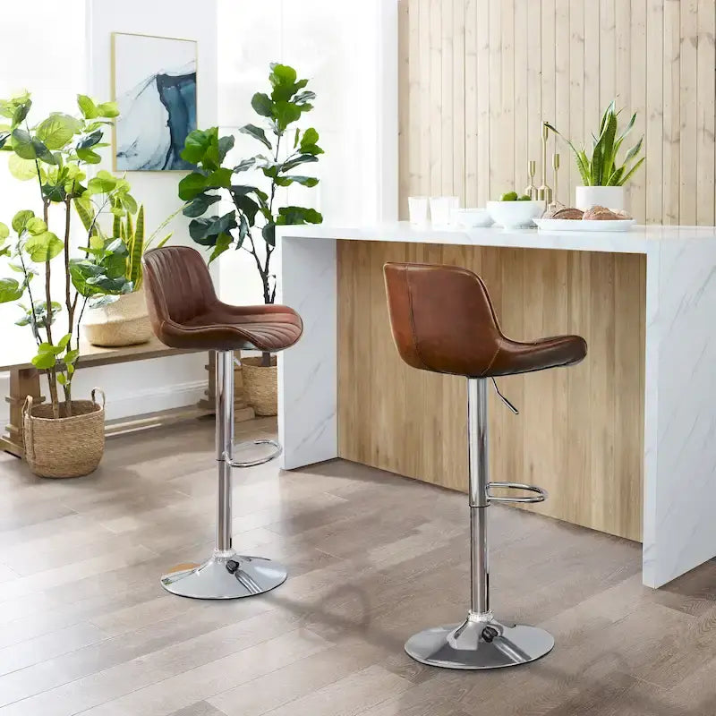 Tabouret de bar pivotant à hauteur réglable