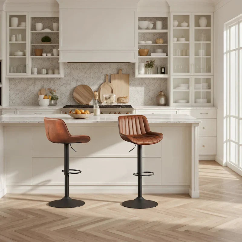 Tabouret de bar pivotant à hauteur réglable