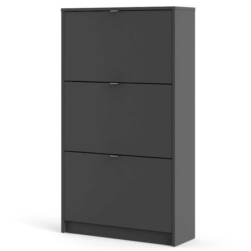 Porch & Den Cambria Scandinavian 3-Drawer Shoe Storage Cabinet