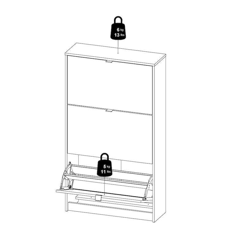 Meuble à chaussures 3 tiroirs style scandinave Cambria