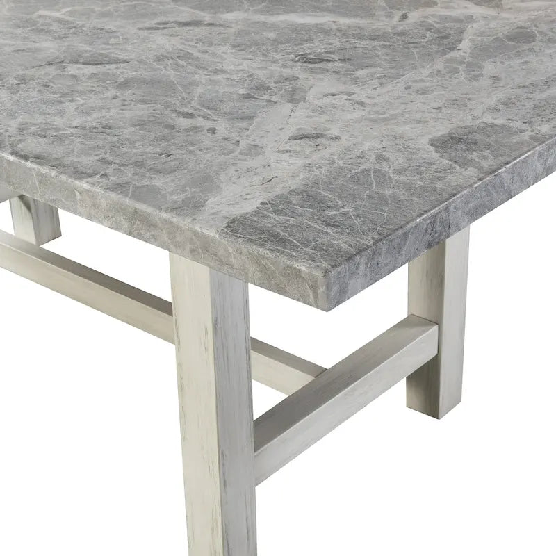 Ensemble de salle à manger 7 pièces Cardella à plateau en marbre