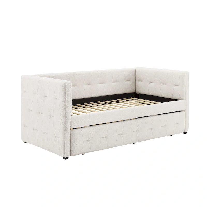 Lit de repos capitonné Corvus Somme avec lit gigogne