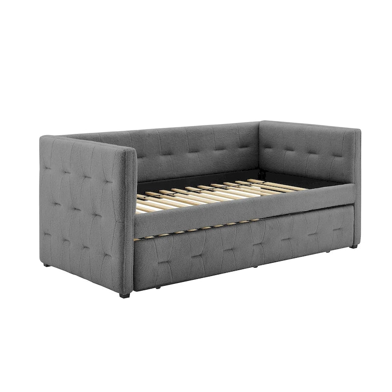 Lit de repos capitonné Corvus Somme avec lit gigogne