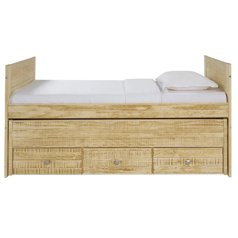 Lit jumeau Begonia avec lit gigogne et 3 tiroirs intégrés