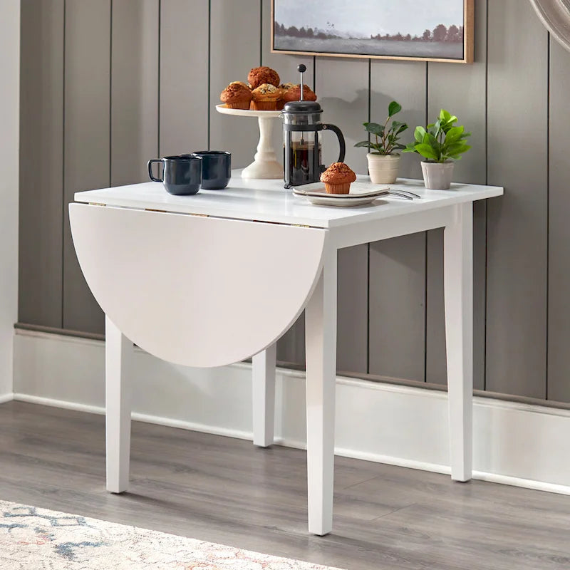 Table de salle à manger à abattants en bois massif « Simple Living Country Cottage »