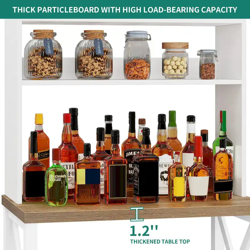 Étagère de cuisine à 5 niveaux avec étagères de rangement, support de four à micro-ondes, organisateur d'étagère de cuisine