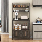 Étagère de cuisine à 5 niveaux avec étagères de rangement, support de four à micro-ondes, organisateur d'étagère de cuisine