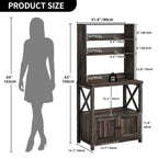 Étagère de cuisine à 5 niveaux avec étagères de rangement, support de four à micro-ondes, organisateur d'étagère de cuisine