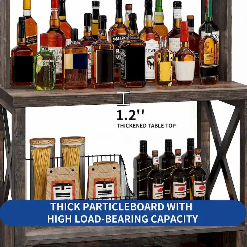 Étagère de cuisine à 5 niveaux avec étagères de rangement, support de four à micro-ondes, organisateur d'étagère de cuisine