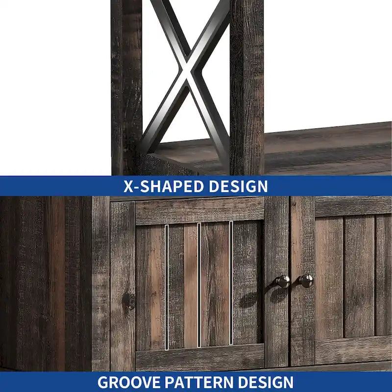 Étagère de cuisine à 5 niveaux avec étagères de rangement, support de four à micro-ondes, organisateur d'étagère de cuisine