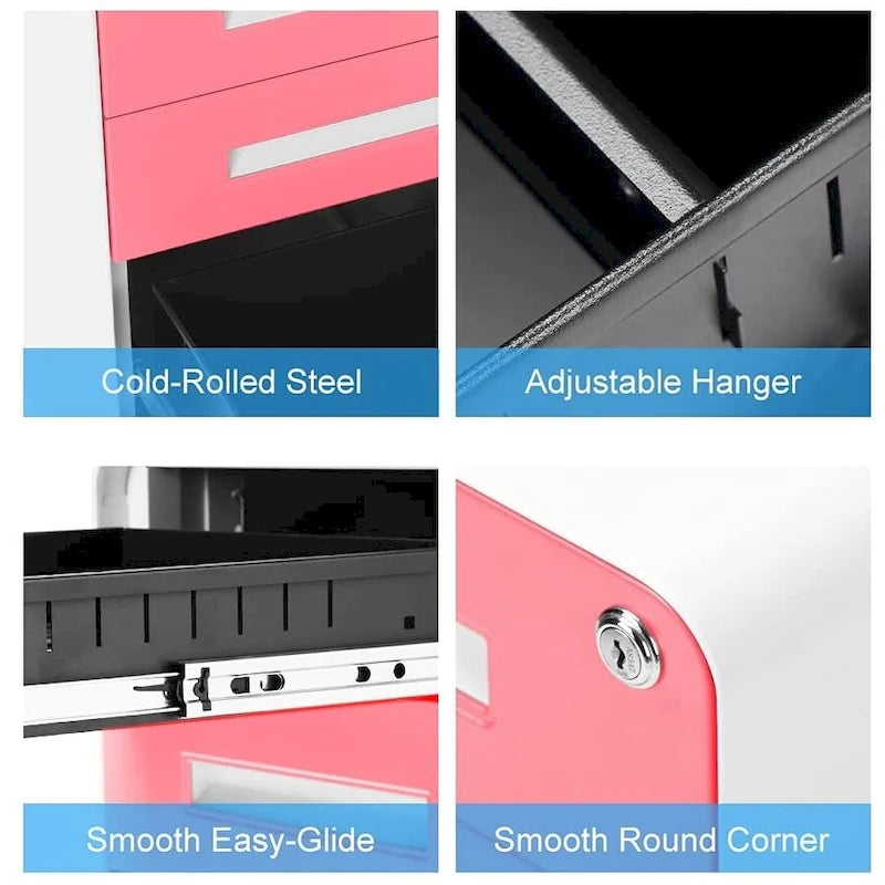 Classeur mobile/vertical à 3 tiroirs pour bureau à domicile