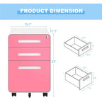 Classeur mobile/vertical à 3 tiroirs pour bureau à domicile