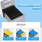 Classeur mobile/vertical à 3 tiroirs pour bureau à domicile