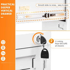 Classeur mobile/vertical à 3 tiroirs pour bureau à domicile