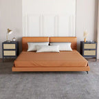 Table de chevet bohème en rotin naturel avec tiroir