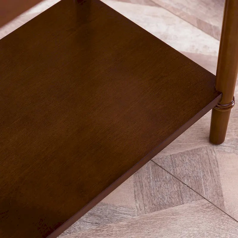 Table de chevet avec tiroir et station de charge, style côtier