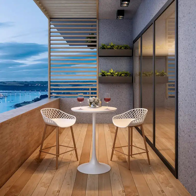 Table de café hauteur comptoir moderne du milieu du siècle