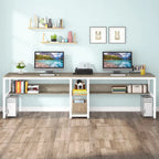 Bureau deux personnes avec étagère, Double bureau