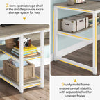 Bureau deux personnes avec étagère, Double bureau