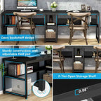 Bureau deux personnes avec étagère, Double bureau