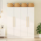 Timechee Large Armoire Wardrobe Closet Cabinet 4 Doors