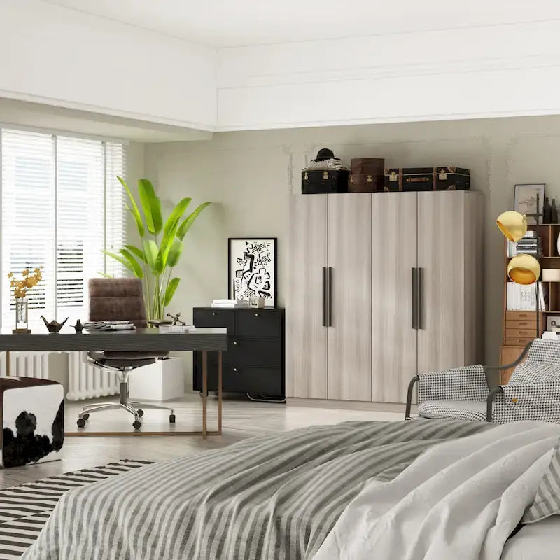 Grande Armoire de Rangement 4 Portes