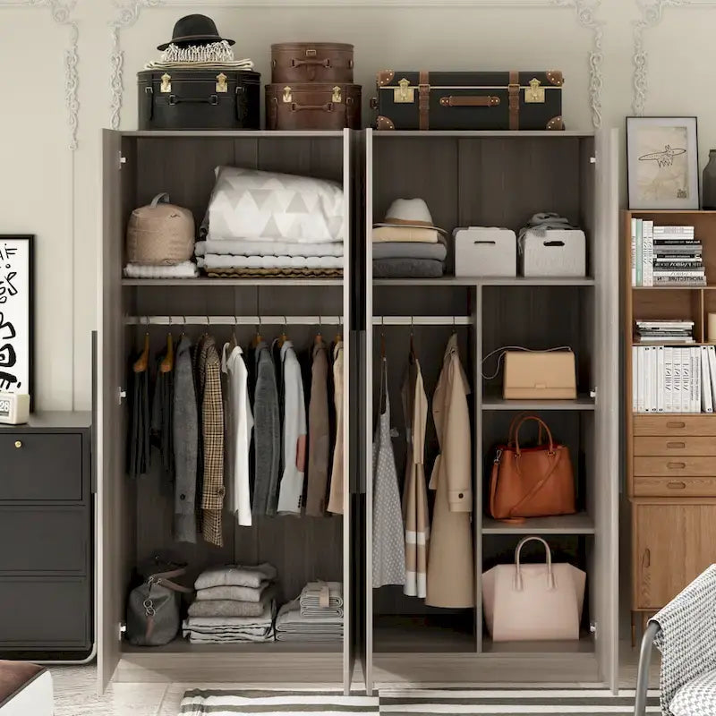Grande Armoire de Rangement 4 Portes