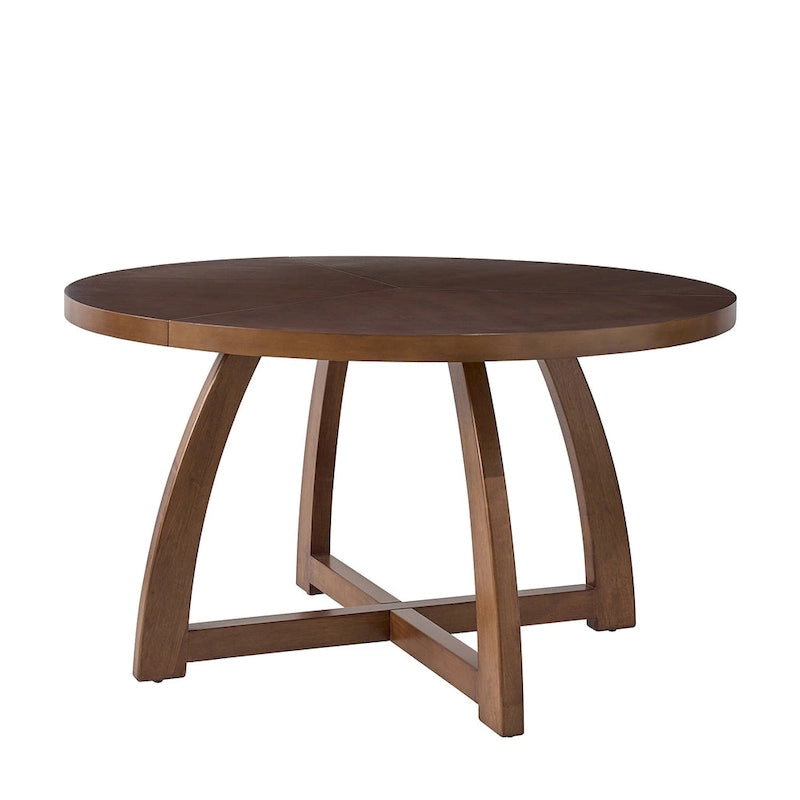 Table à manger ronde Bryan Mid-century Modern 54 en bois massif